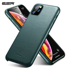 Load image into Gallery viewer, ESR Case for iPhone 11 Pro Max Leather Case Cover Brand Black Green Genuine Leather Protective Cover for iPhone 11 2019 11pro