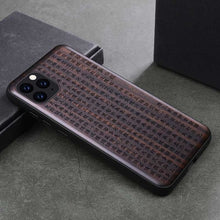 Load image into Gallery viewer, 2019 New For iPhone 11 Pro Case Black Ebony Wood Cover For iPhone 11 Carved TPU Bumper Wooden Case For iPhone 11 Pro Max