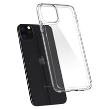 Load image into Gallery viewer, Spigen Ultra Hybrid Series Hard Clear Back Panel + Soft Bumper Hybrid MIL-STD Drop Resistance Case for iPhone 11 Pro Max