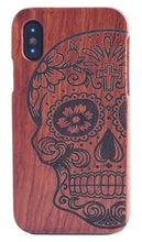 Load image into Gallery viewer, 100% Natural Green Real Wood Wooden Case For iPhone XS Max XR X 8 7 6 6S Plus 5 5S SE Case Cover Phone Shell Skin Bag