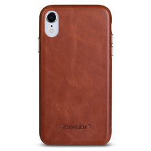 Load image into Gallery viewer, Jisoncase Phone Case for iPhone XR Genuine Leather Protective Cover for iPhone XR 6.1 inch Luxury Metal Button Fashion 2018 New