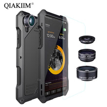 Load image into Gallery viewer, 3-Layers Shockproof Phone Cases For iPhone XS Max XR X 8 7 6 6S Plus S8 S9 Full Protect Case With 3 in 1 15X Macro Lens + Glass